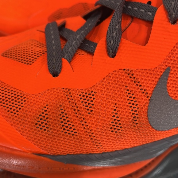 Nike Zoom Hyperenforcer PE Men’s Orange Grey Basketball Athletic 9.5 US - Picture 6 of 13